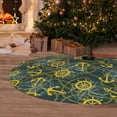 thumbnail image 6 of Yiaed Marine Anchors And Compass Print Christmas Tree Skirt , Tree SkirtsTree Mat for Christmas Winter Holiday Indoor Decorations-36", 6 of 7
