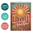 thumbnail image 4 of Tree-Free Greetings Birthday Greeting Card 2 Pack, 5 x 7, Happy Sunshine (GT69928), 4 of 5