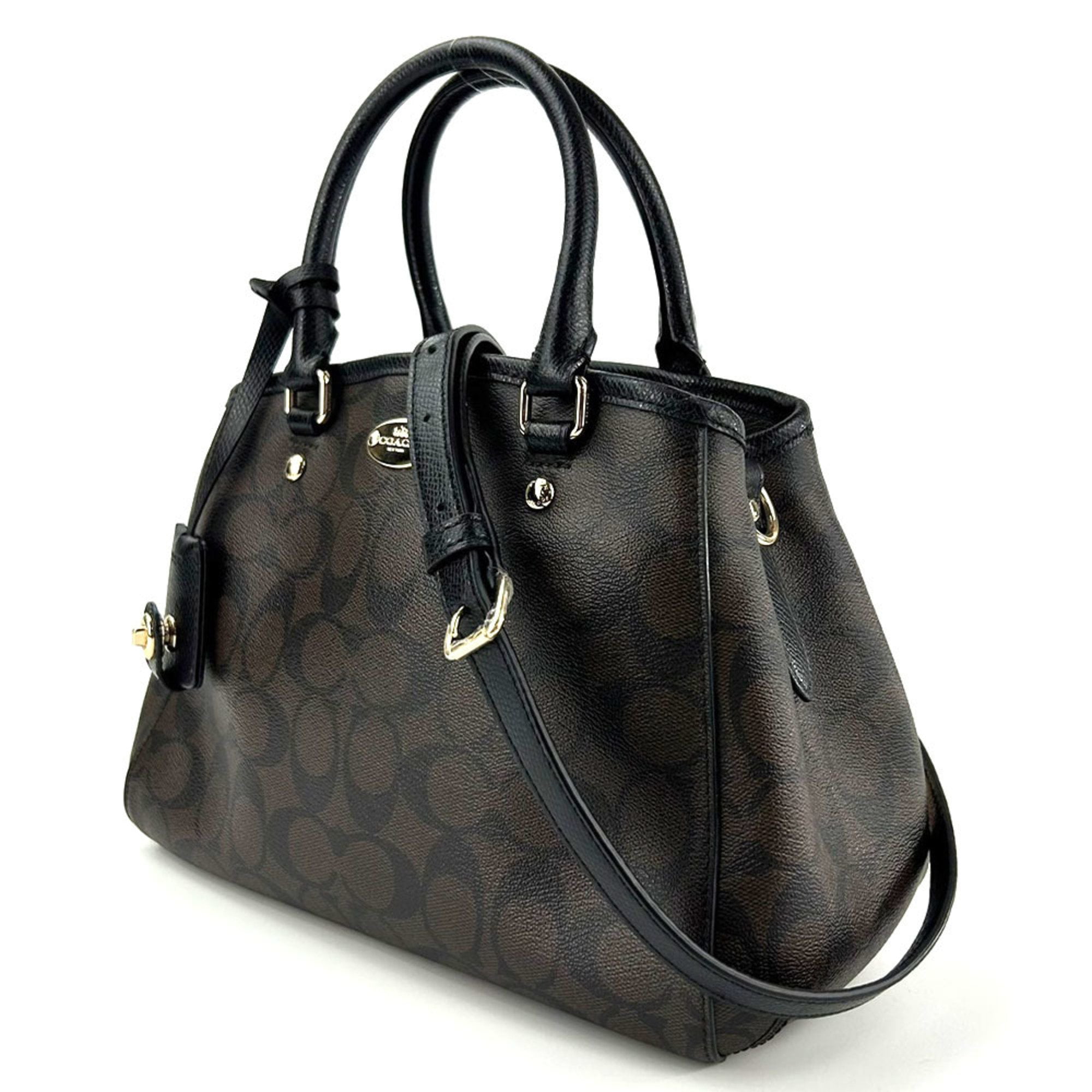 Pre Owned Coach Signature Sierra Satchel Handbag F27584 Brown PVC Leather Women s COACH Good Walmart