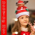 thumbnail image 6 of Fridja Animated Christmas Hat with Music Plush Christmas Doll Hat Dancing Singing Glowing Santa Hat, 6 of 6