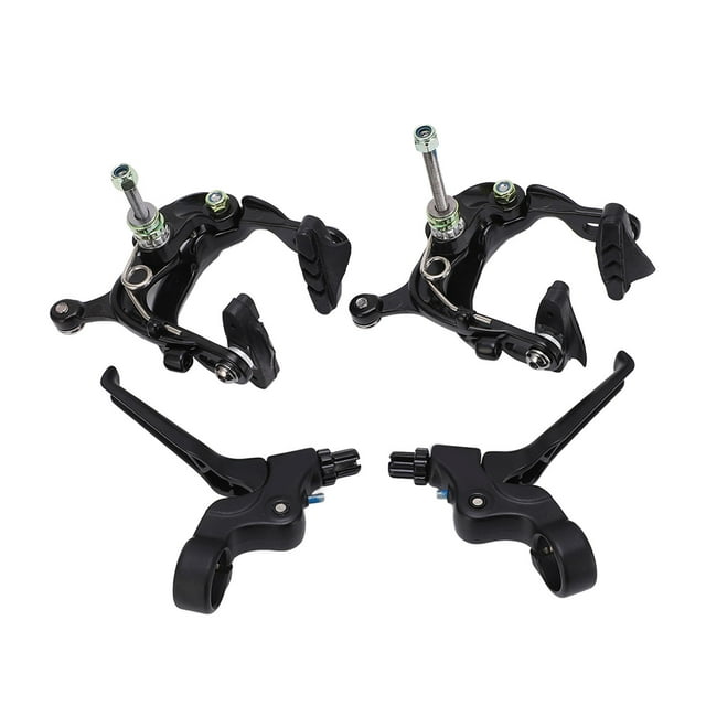 Bike Brake Set, Dual Pivot Lightweight Heavy Duty Symmetrical Design Bike Brakes Calipers for Folding Bike