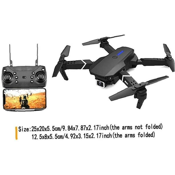 Drone GPS E88 Drone GPS Pliable avec Caméra 4K Pro pour Adultes, Quadcopter  avec Moteur Brushless, Sac de Transport, Longue Plage de Contrôle, Drone  Vidéo en Direct RC Quadcopter Avions avec 1