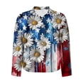 thumbnail image 5 of SELONE 4th of July Oversized Button down Shirts for Women Tops Collared Long Sleeve Wear Patriotic Graphic Clothes, 5 of 5