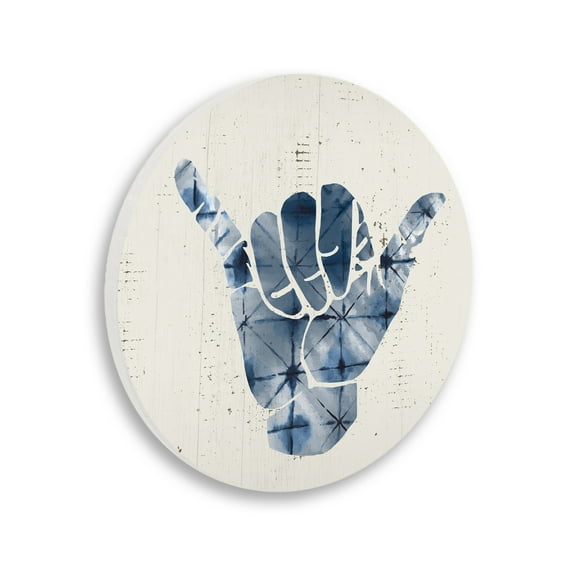 Stupell Industries Abstract Shaka Sign Surfing Hand Gesture Geometric Pattern,12 x 12,Design By Daphne Polselli