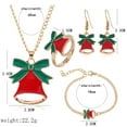 thumbnail image 5 of CNKOO 5 Pieces Christmas Jewelry Sets Santa Claus Christmas Tree Bells Elk Pendant Necklace Earrings Rings Bracelets Set Jingle Bell Dangle Earrings Xmas Tree Bracelet Gifts (Old Man), 5 of 6