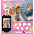 thumbnail image 5 of Inadays Kids Smart Phone for Girls Gifts - Toddler Christmas Birthday Gift for Age 3 4 5 6 7 8 Year Old, Kids Cell Phone Toy with Touchscreen, Dual Cameras, Learning,Mp3 Player,Games with 32 GB Card, 5 of 8