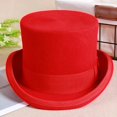 thumbnail image 3 of Sombrero de copa plano de lana 2023 para hombre, sombrero Fedora versátil, sombrero de mago de Panamá, sombrero de cilindro de caballero, Correa Steampunk, elegante, 3 of 4