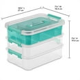 thumbnail image 2 of Sterilite Convenient Home 3-Tiered Stacking Carry Storage Box, (12 Pack), 2 of 12