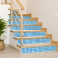 thumbnail image 4 of Mi Alma Blue White Abstract Peel & Stick Vinyl Backsplash Tiles 5x5, 24 pcs, 4 of 10