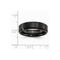 thumbnail image 6 of Black Ceramic Beveled Edge 6mm Brushed and Polished Band Size: 12; for Adults and Teens; for Women and Men, 6 of 6