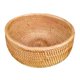 thumbnail image 2 of Cesta de frutas redonda tejida a mano de ratán cesta de almacenamiento de escritorio, 2 of 10