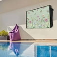 thumbnail image 6 of Outdoor TV Cover 52 to 55 Inches, Farmhouse Floral Wildflowers Herb Plant Retro Green Texture Waterproof TV Cover with Remote Control Pocket, Flat Screen TV Cover Protector for Outside TV, 6 of 6