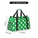 thumbnail image 3 of Disketp Green And White Polka Dot Bolsa de Viaje Tipo Duffle, Bolso de Mano para Fin de Semana para Mujer, Bolsa de Gimnasio Ligera para Hombre, Esencial para Viajes, 3 of 7