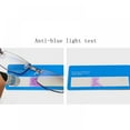 Rimless Clear Bifocal Reading Glasses Blue Light Blocking Readers for