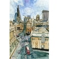 thumbnail image 2 of Wang, Melissa 17x24 White Modern Wood Framed Museum Art Print Titled - City Scene III, 2 of 4