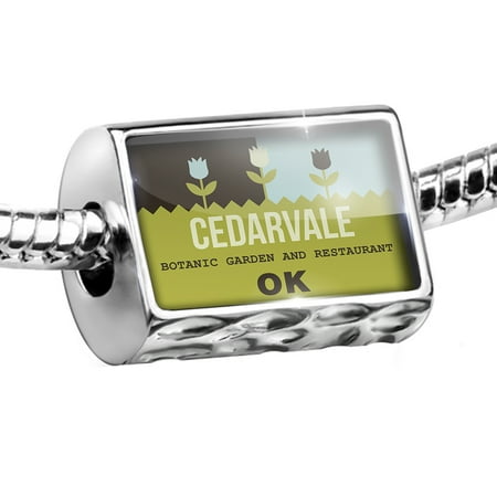 Cedarvale Bar - Bead US Gardens Cedarvale Botanic Garden and Restaurant - OK Charm Fits All European Bracelets