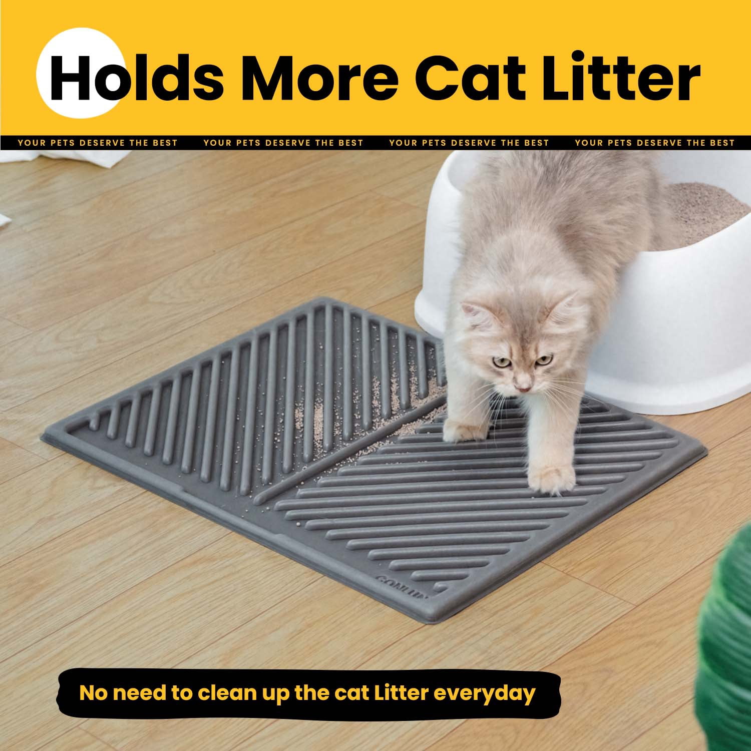 Conlun Large Washable Cat Litter Mat, 22