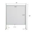 thumbnail image 2 of M&T Displays 36x42 Inch Clear Countertop Cough Barrier Sneeze Guard Desk Divider with Aluminum Bars, Protective Separation Screen Window for Cashiers Workers Employers Customers, 2 of 7