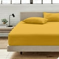 thumbnail image 3 of Christmas Decor New Double Bed Fitted Sheet Piece Non Slip Fixed Bed Cover All Inclusive Mattress Protection Bed Cover Soft Fiber Suitable for Sleeping Naked, Yellow, 3 of 6