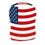 ABPHQTO United States Of America Flag Nursing Cover Baby Breastfeeding Infant Feeding Cover Baby Car Seat Cover Infant Stroller Cover Carseat Canopy Breathable