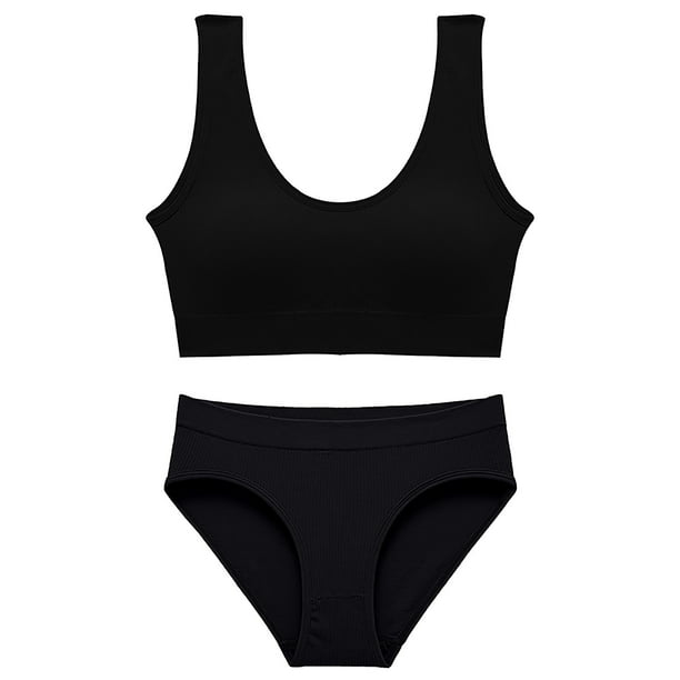 Conjunto de lencería sin costuras para mujer de 2 piezas con cuello en V y cuello halter: sujetador de cintura alta y tanga, nailon/spandex, color liso, sexy para la playa/ropa de dormir