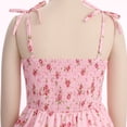 thumbnail image 7 of IBTOM CASTLE Teen Girls Floral Spaghetti Strap Sundress Party Dress | Adjustable Bow V Neck Ruffle Summer Dress, Tween Girls Graduation Dance Dress,Teens Birthday Holiday Dresses Pink-floral, 7 of 7