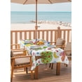 thumbnail image 2 of Outdoor Tablecloth with Umbrella Hole for Patio/Picnic/Party/Camping, Children's Day Waterproof Table Cloth Rectangle Table Cover Washable, Cartoon Painting Rainbow Rocket Butterfly (60"x 102"), 2 of 8