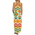 thumbnail image 4 of SMihono Robe Maxi Bohème d'Été pour Femmes Grande Taille Décontractée Col en V Sans Manches Imprimée Ample Robe Longue + Poche Robe de Plage, 4 of 6
