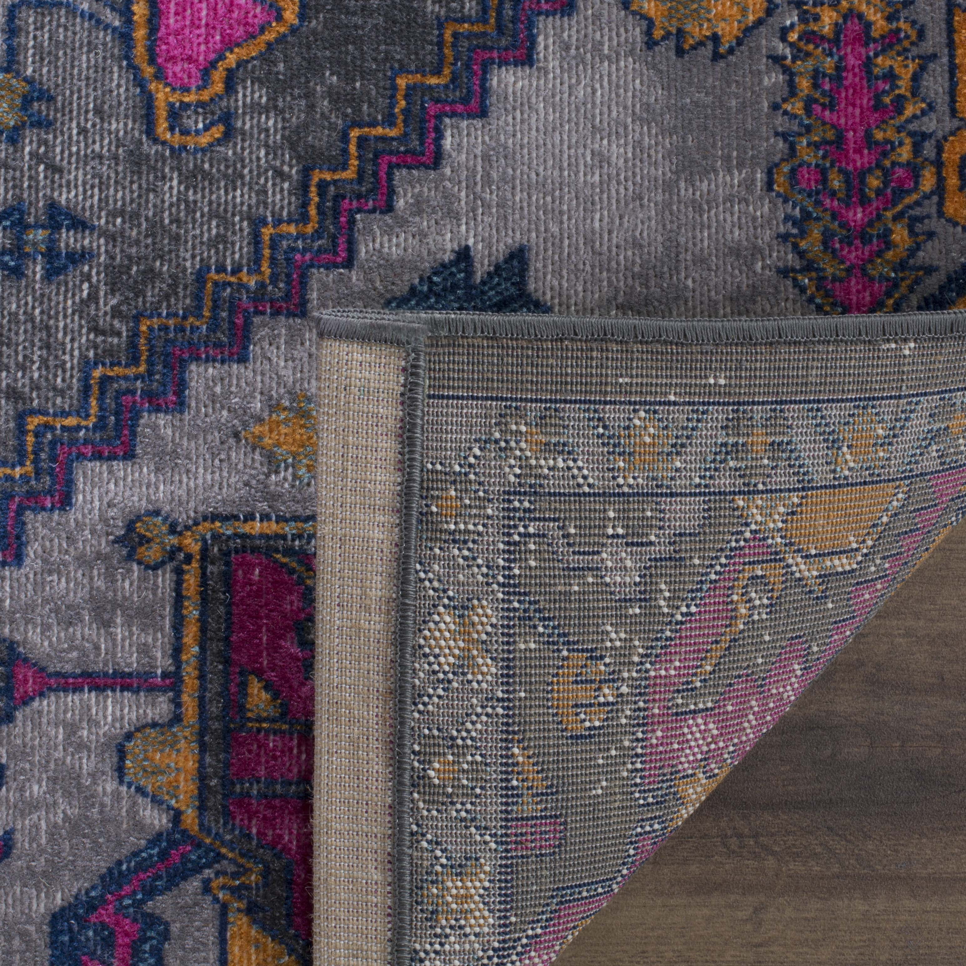 SAFAVIEH Artisan Fletcher Aztec Area Rug, Grey/Fuchsia, 3' x 5'