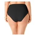 thumbnail image 2 of ANNE COLE Women's Black Full Coverage Stretch Shirred High Waisted Swimsuit Bottom 20W, 2 of 2