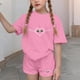 thumbnail image 4 of Conjuntos de blusas y camisas de cuello redondo y manga corta para niños Conjunto de dos piezas de blusas de cuello redondo y manga corta con estampado del Día de San Patricio para niños Niños poliést, 4 of 6