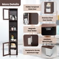 thumbnail image 6 of Costway 71'' Tall Tower Bathroom Storage Cabinet Organizer Display Shelves Bedroom Brown, 6 of 11