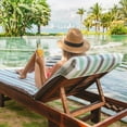 thumbnail image 3 of Arkwright Cabo Cabana Chaise Lounge Covers - 100% Cotton Terry - 30 x 85 in. - (2 Pack) Green/Grey, 3 of 8