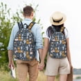 thumbnail image 6 of Lsque Llama and Cactus Pattern Canvas Daypack, Durable Backpack, High-quality Versatile Backpack,Vintage Compact Backpack-Medium, 6 of 6