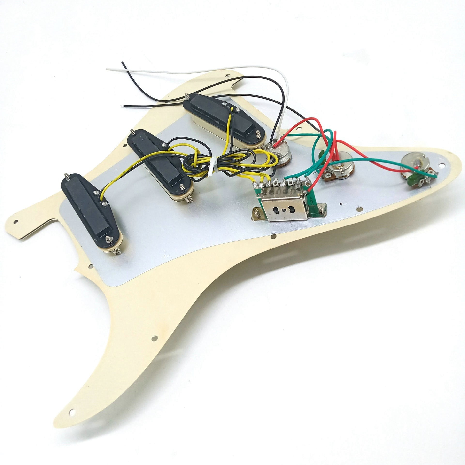 Electric Guitar Pickguard Pickups Loaded Prewired Scratch Plate Assembly SSS Yellow