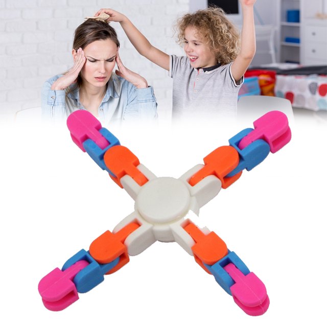 Juguete De Cadena De Descompresión De Cuatro Esquinas Cadena De Inteligencia Portátil Deformación Gyro Cadena De Bricolaje Juguetes Interactivos Para Irritabilidad Ansiedad Insomnio Kearding FN008348-03