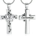 thumbnail image 5 of Cross Urn Necklace for Ashes Butterfly Cremation Necklace with Funnel Filler Kit Ashes Necklace for Human /Pets, 5 of 7