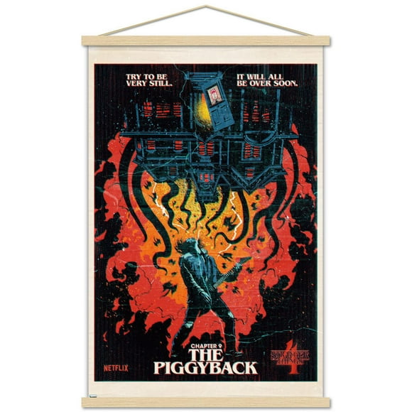 Netflix Stranger Things: Season 4 - The Piggyback Wall Poster with Magnetic Frame, 22.375" x 34"