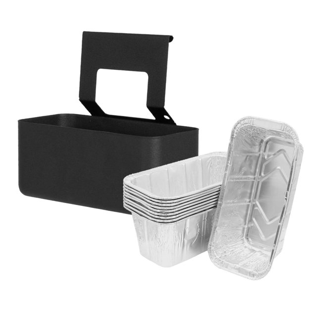 Recipiente para grasa con revestimientos para recipiente para grasa Parrilla Soportes para líquidos Recipiente colector Recipiente colector Largo mayimx Bandeja colectora de grasa