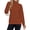 Caramel, variant on Women Mock Neck Pullover Sweatshirt Long Sleeve with Thumb Holes Casual Oversized Tops