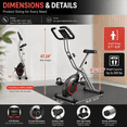 thumbnail image 2 of USLIM Folding Exercise Bike for Home Cardio Workout, 16-Level Magnetic Resistance, Quiet Ride, LCD Monitor, 300 lb Capacity, 2 of 6