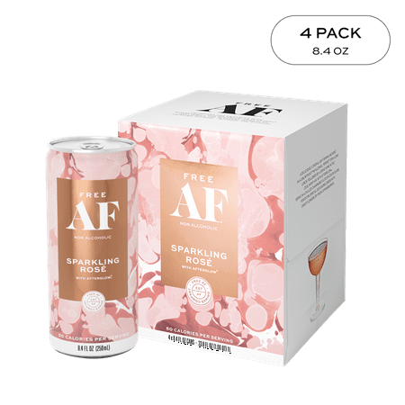 FREE AF Sparkling Rosé Non-Alcoholic Wine, Ready to Drink, 8.4 fl oz Can