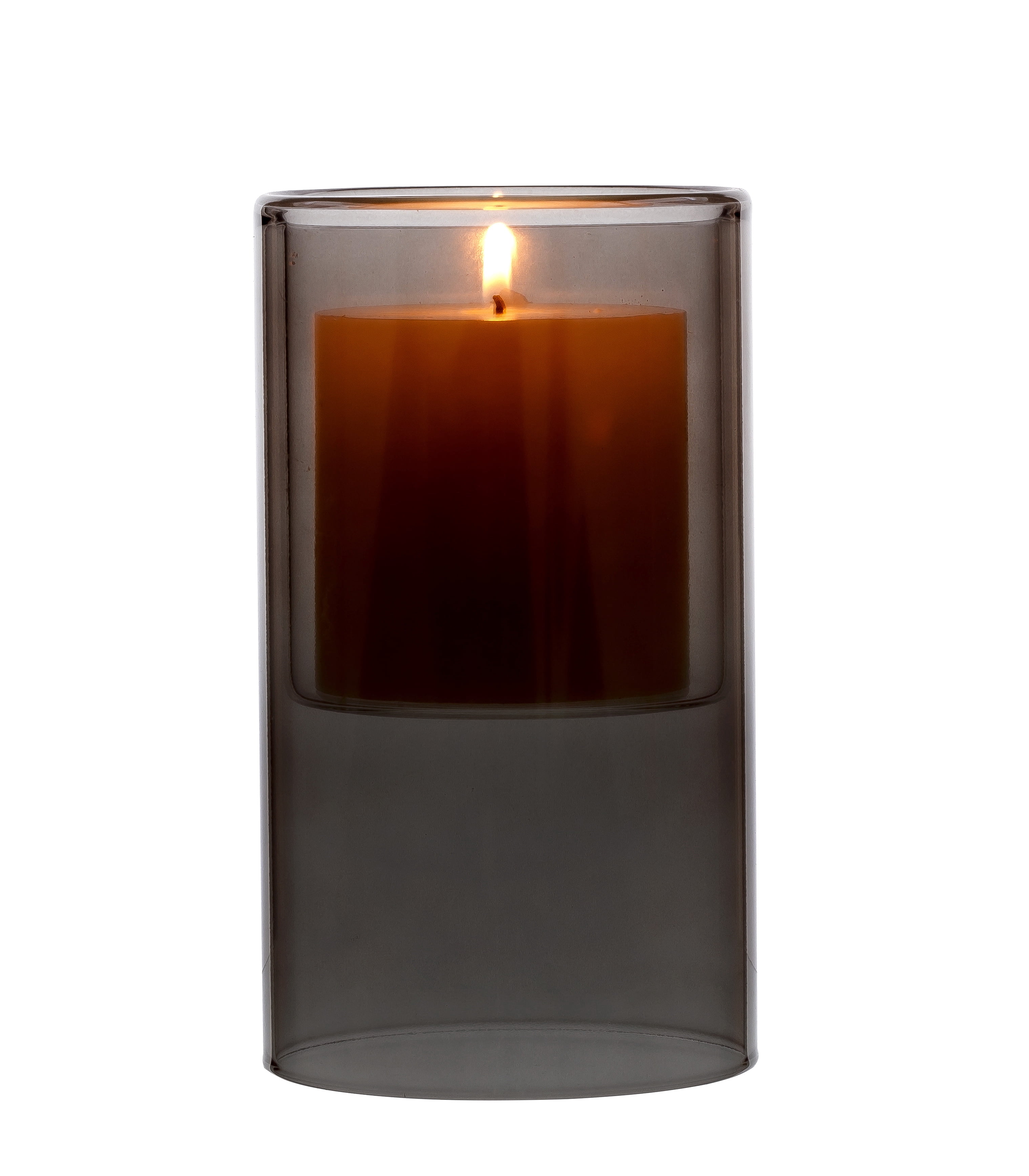 Mainstays Smoke Floating Glass Home Candle Holder Medium