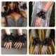 thumbnail image 3 of BESTYASH 1Par Puños De Encaje Negro Elásticos Con Lolita Para Y Fiesta, 3 of 7