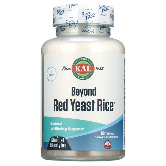 KAL Beyond Red Yeast Rice | Clinical Formula with B Vitamins, Guggul, Artichoke, L-Arginine HCl to Support Cardiovascular Health | 60 Tablets