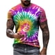 thumbnail image 1 of Camiseta de diario unisex para hombre, estampado gráfico en 3D, estampado teñido anudado, camisetas de manga corta, blusa informal Pompotops  oipoqjl31404, 1 of 9