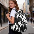 thumbnail image 6 of CHAQLIN Cow Patterned Ventilated Padded Soft Shoulder Bookbags with Comfortable Breathable Kids School Backpack, Portable 17 Inch Casual Daypack for Sports High School, 6 of 8