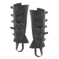 thumbnail image 3 of Polainas medievales de piel sintética Salvador Cubierta de botas Negro, 3 of 10