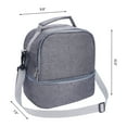 thumbnail image 2 of Unique Bargains Insulated Leakproof Lunch Bag for Office, Picnic Gray, 2 of 6