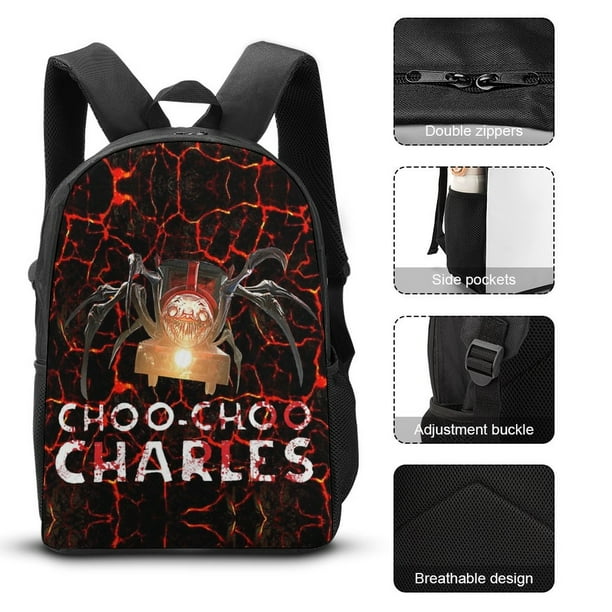 Choo-Choo Charles 3 Piece Backpack Set with Lunch Bag Pencil Case